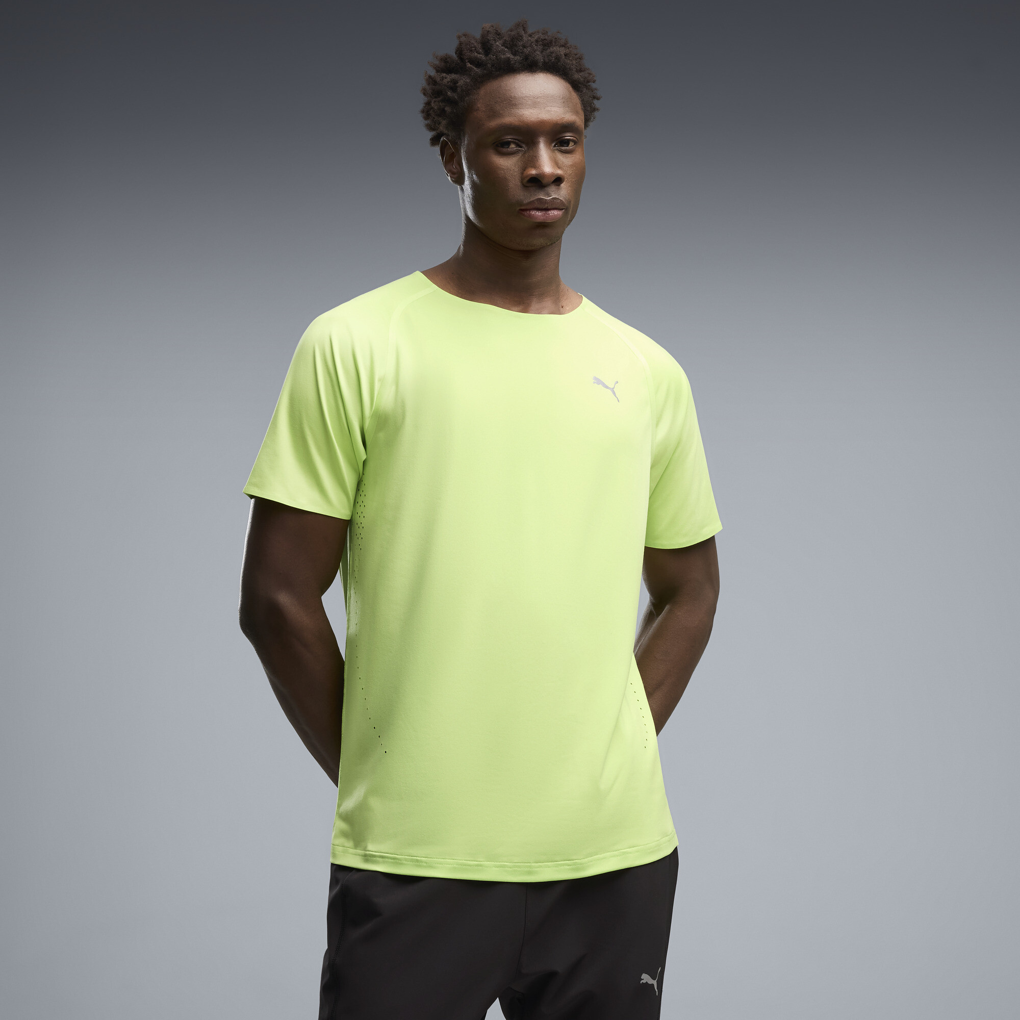 PUMA Męska koszulka CLOUDSPUN do biegania, Odzież, Zielony, XXL