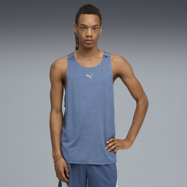 Musculosa de running CLOUDSPUN para hombre, Dark Indigo-heather, large-ARG