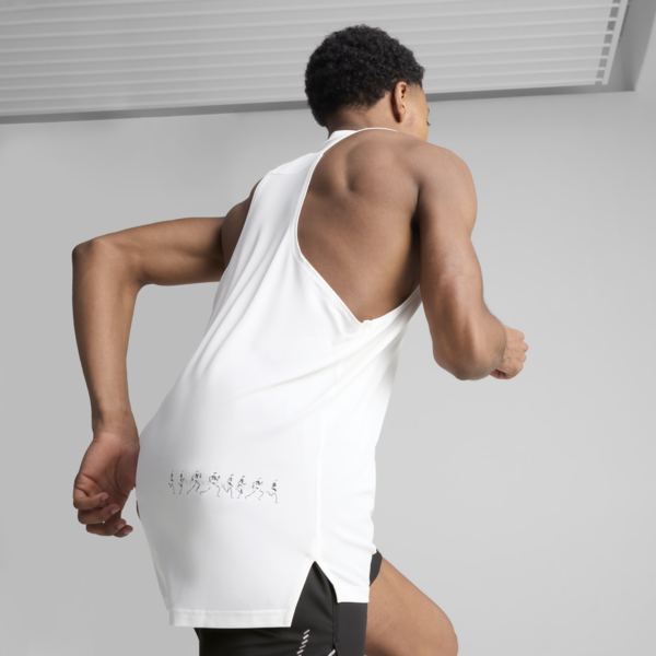 Musculosa de running estampada para hombre, PUMA White, large-ARG