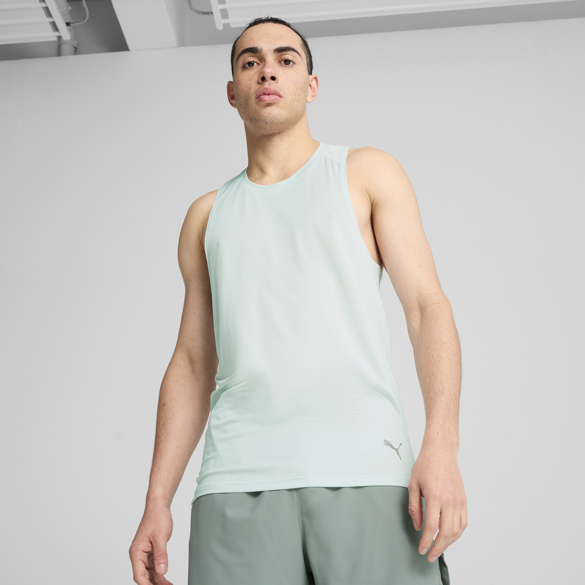 Puma Graphic Mesh Running Singlet Men In Blue