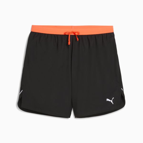 ULTRAWEAVE 5" Running Shorts Men, PUMA Black-Glowing Red, large-MEX