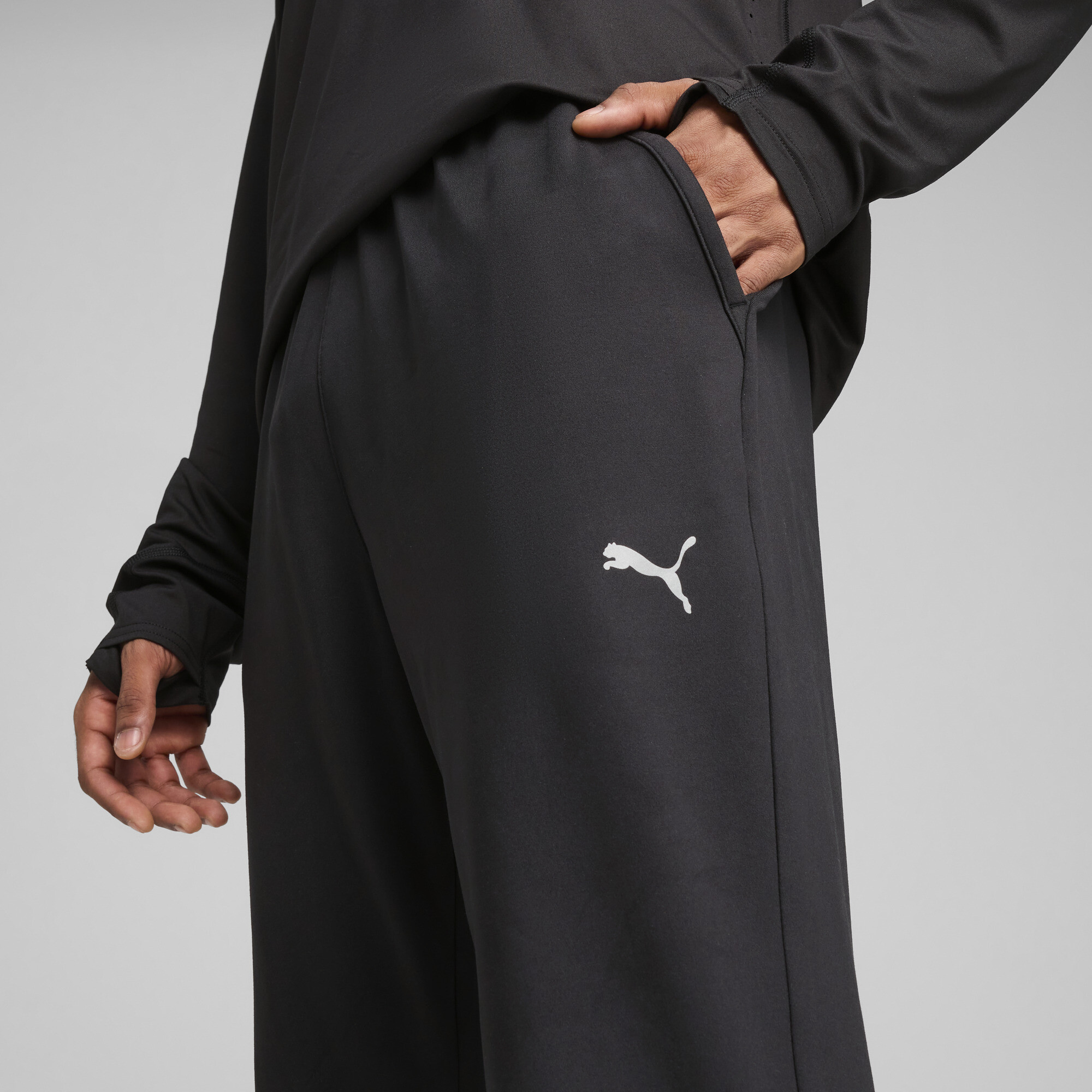 PUMA CLOUDSPUN hardloopbroek met taps toelopende pijpen voor Heren, Zwart, Maat XXL thumbnail 7