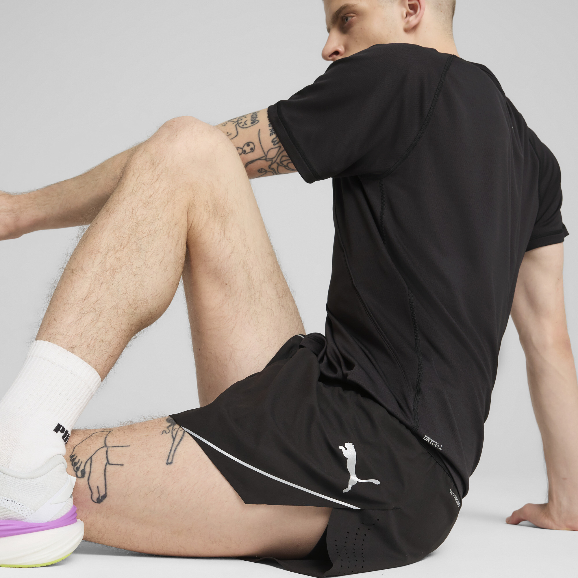 PUMA RACEDAY ULTRAWEAVE short met split voor Heren, Zwart, Maat XXL thumbnail 7
