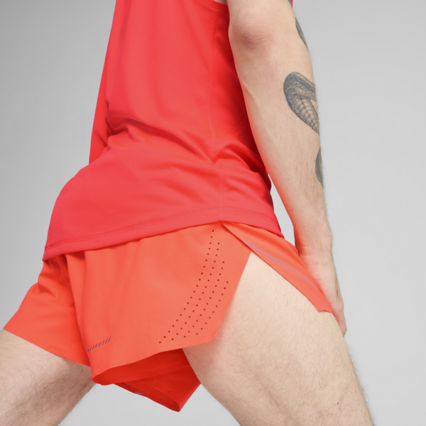 RACEDAY ULTRAWEAVE 3" Split Shorts Men, Glowing Red, large-MEX