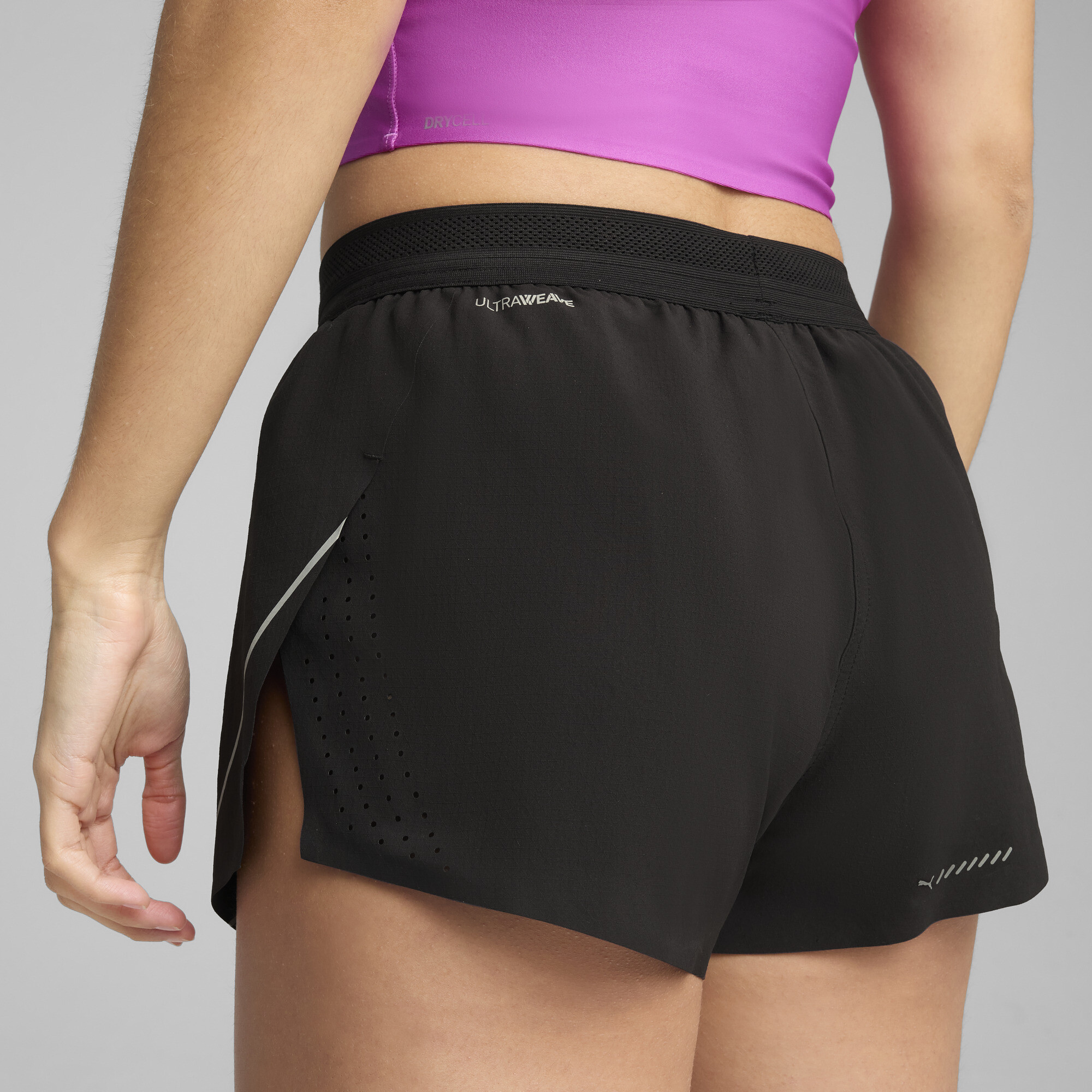 PUMA RACEDAY ULTRAWEAVE short met split voor Dames, Zwart, Maat M thumbnail 7
