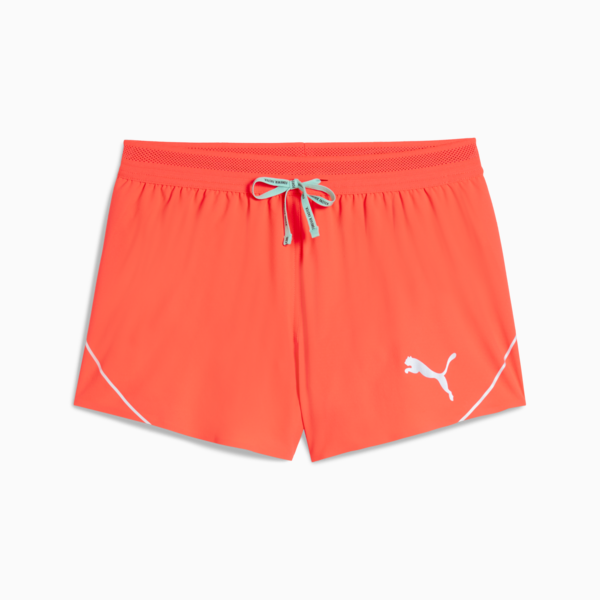 Shorts RACEDAY ULTRAWEAVE Split para mujer, Glowing Red, large-MEX