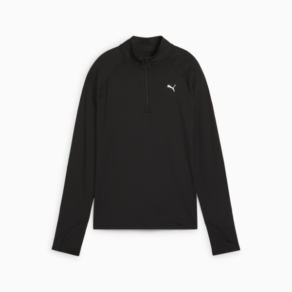 RUN VELOCITY CLOUDSPUN Quarter-Zip Top Women, PUMA Black, large-ZAF