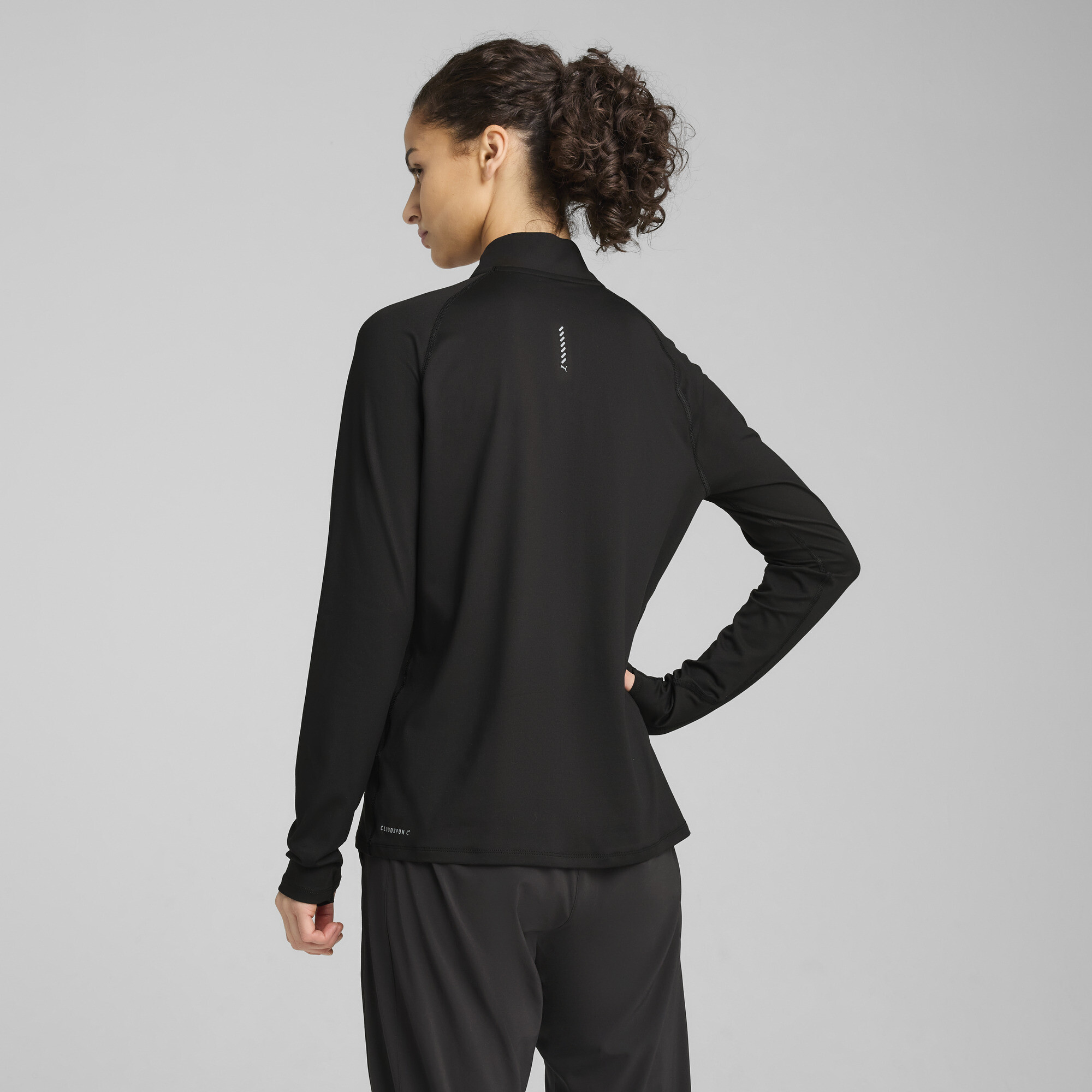 Women's Puma RUN VELOCITY CLOUDSPUN 1/4 Zip, Black, Size 3XL, Clothing