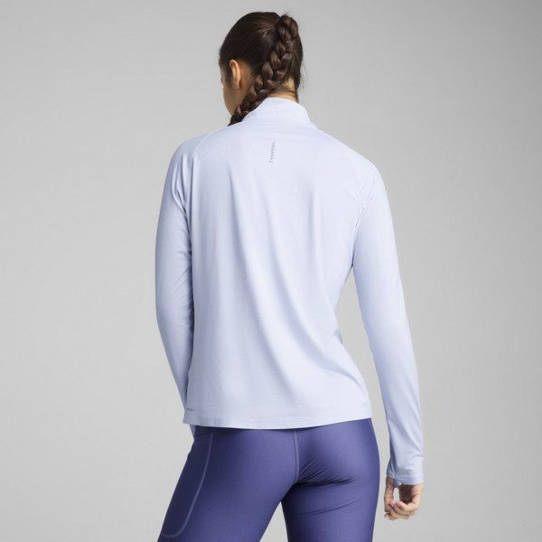 Remera manga larga RUN VELOCITY CLOUDSPUN para mujer, Cool Weather-heather, large-ARG