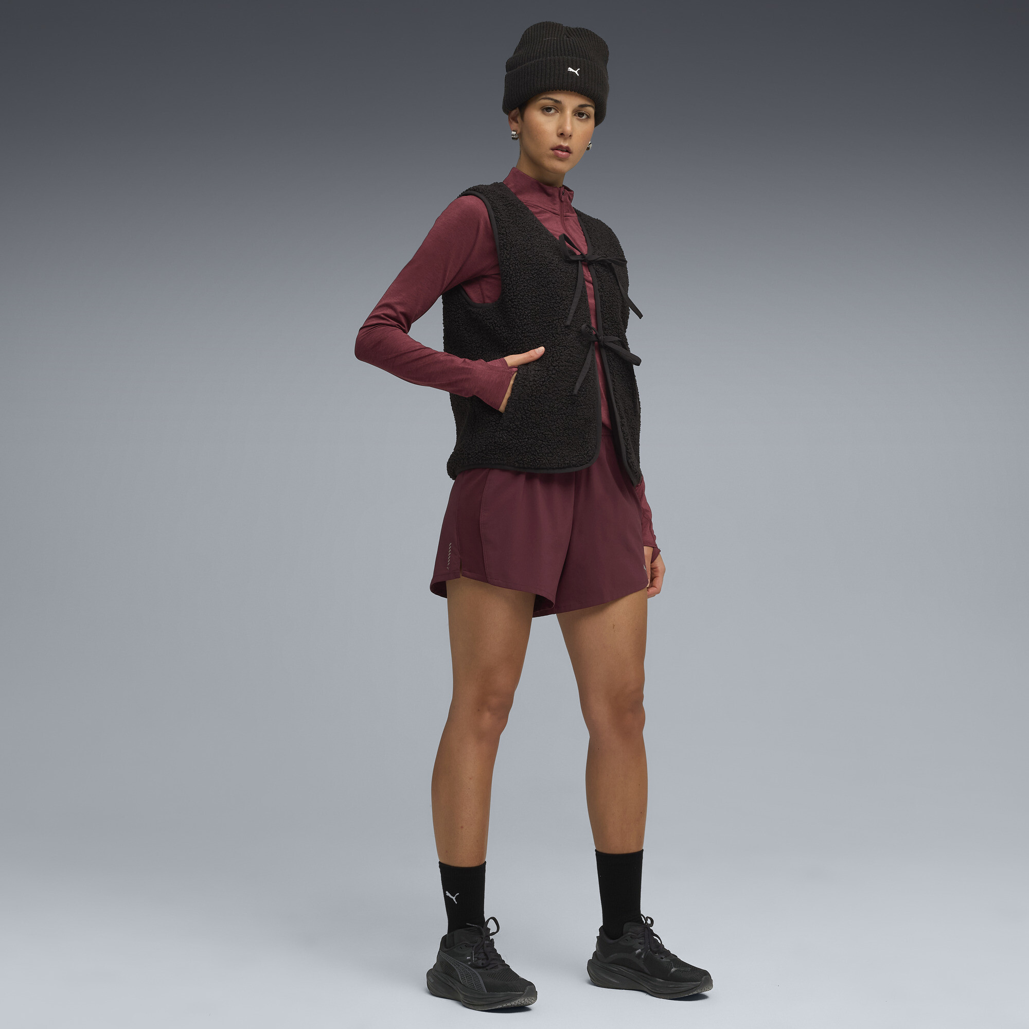 PUMA RUN VELOCITY CLOUDSPUN top met kwartrits voor Dames, Maat L thumbnail 4