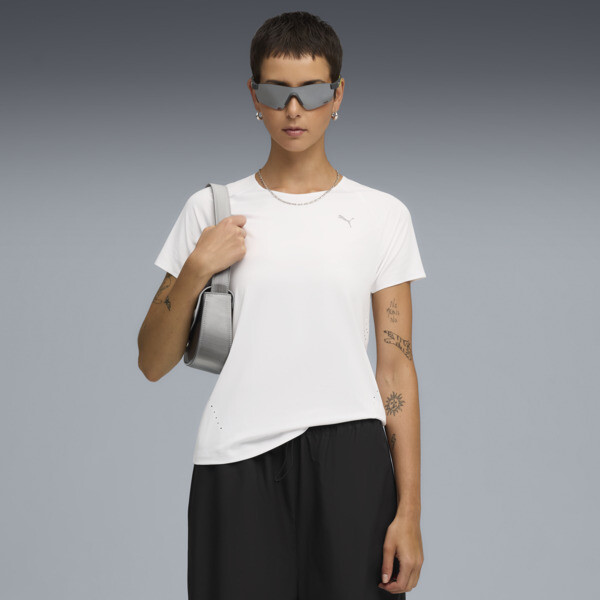 Remera PUMA RUN CLOUDSPUN para Mujer En Blanco