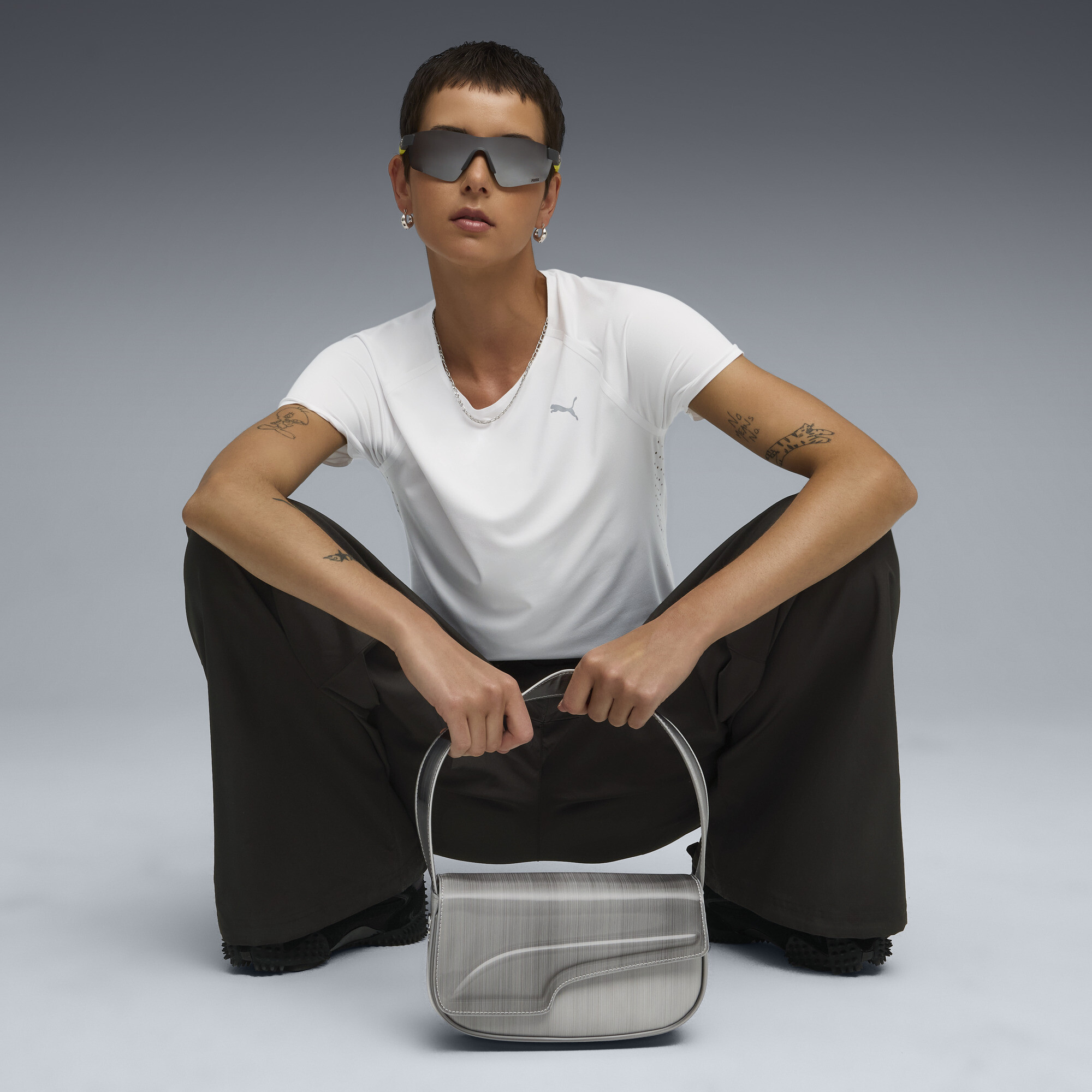 PUMA RUN CLOUDSPUN T-shirt voor Dames, Wit, Maat XS thumbnail 4