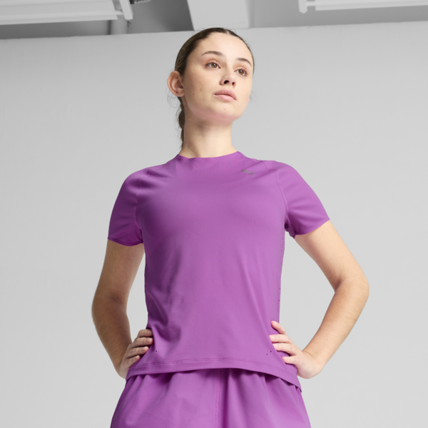 RUN CLOUDSPUN Tee Women, Wild Berry, large-MEX