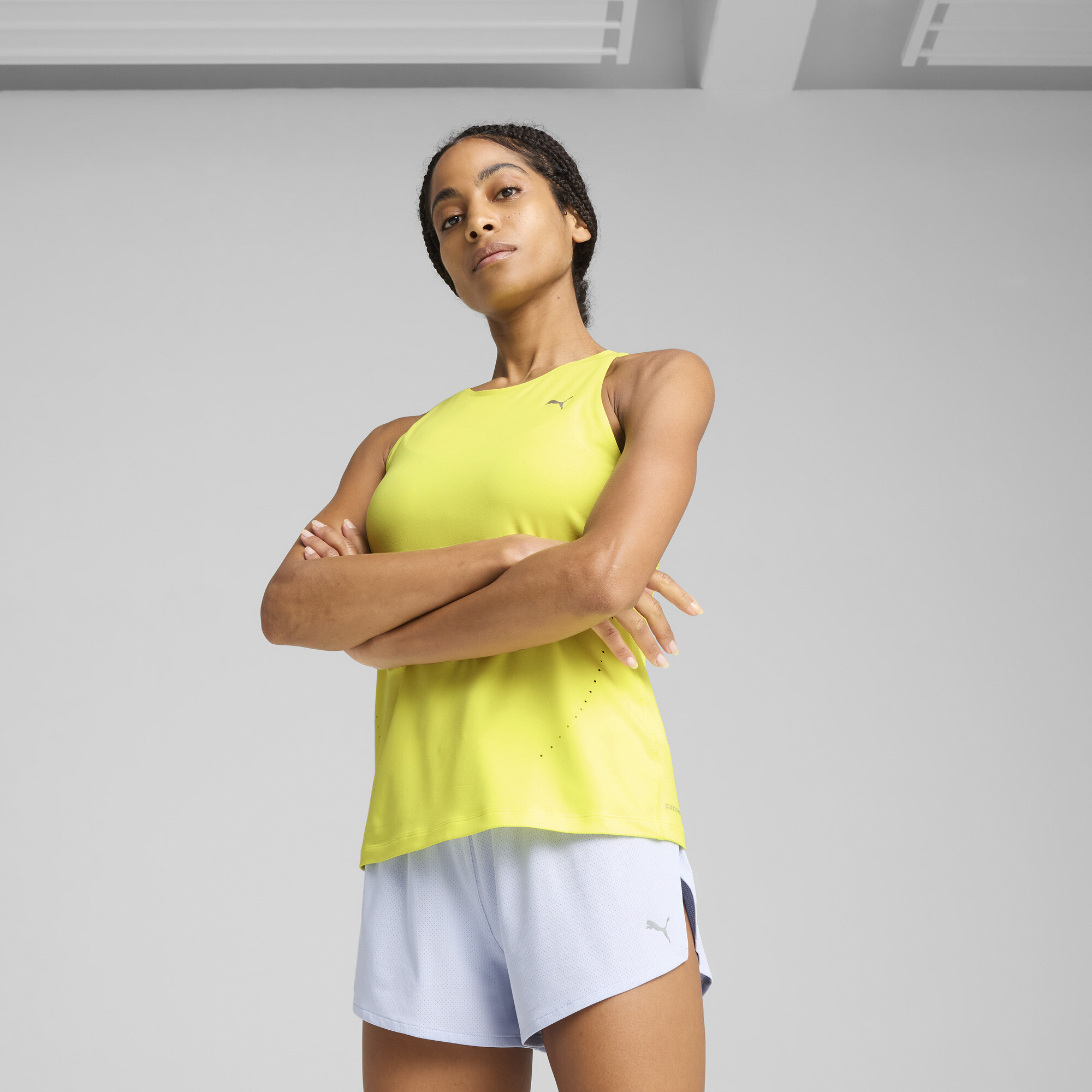 Shop Puma Run Cloudspun Women's Tank Top In Yellow