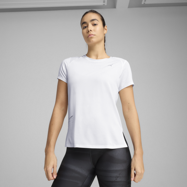 PUMA RUN Mesh Tee Women, PUMA White, large-ZAF
