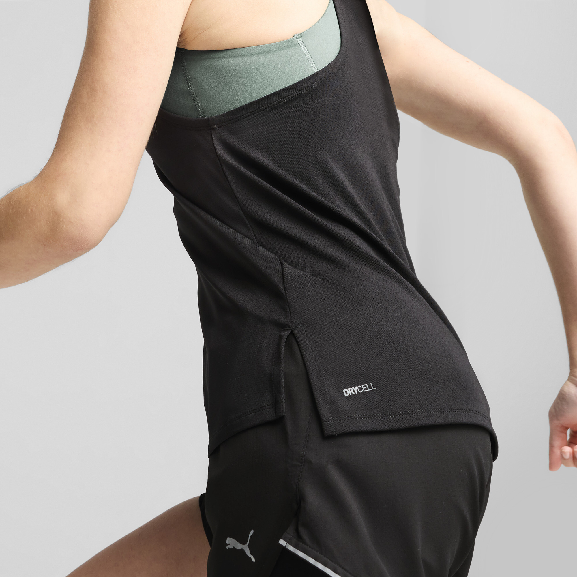 RUN GRAPHIC Mesh Singlet voor Dames, Zwart, Maat S | PUMA