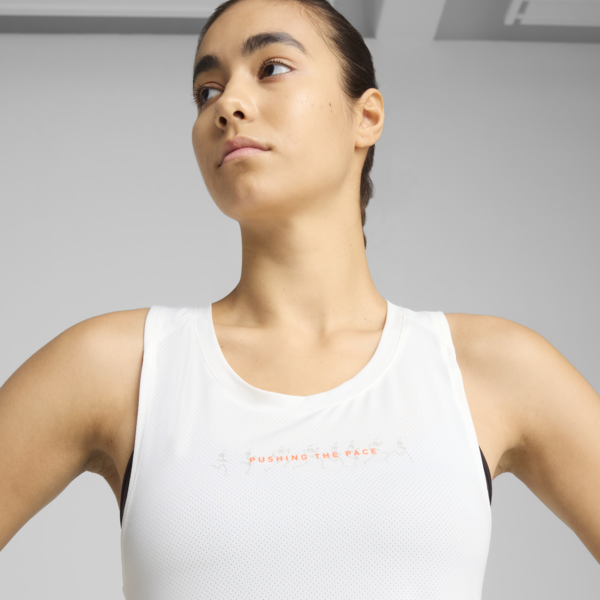 Musculosa RUN GRAPHIC para mujer, PUMA White-Q2, large-ARG