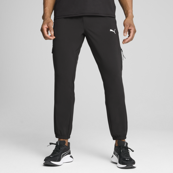 Pantalones tejidos para hombre Flex Trend PUMA, PUMA Black, large-ARG