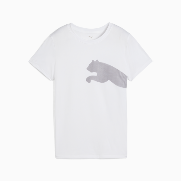 Train All Day Big Logo Tee Women, PUMA White, large-ZAF