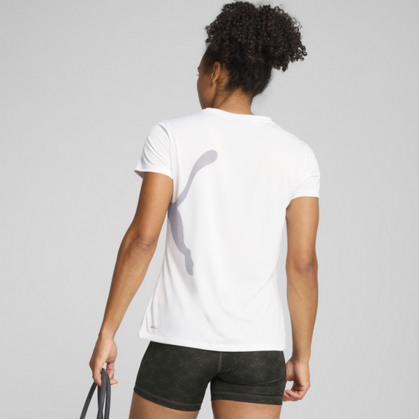 Train All Day Big Logo Tee Women, PUMA White, large-ZAF