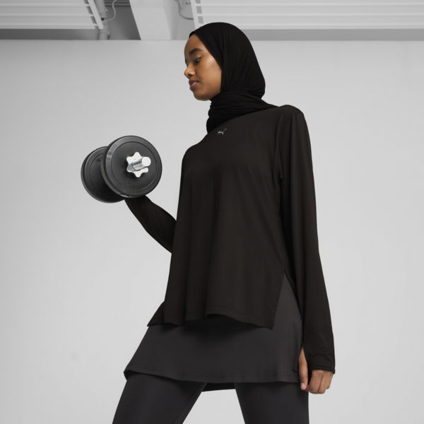 MODEST Oversized Tee Women, PUMA Black, large-ZAF
