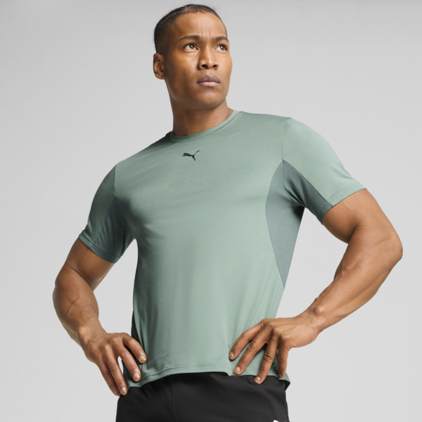 Remera CLOUDSPUN Soft Breathable para hombre, Green Moon Heather, large-ARG