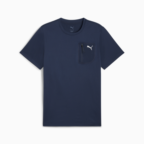 PUMA FLEX Pocket Tee Men, Club Navy, large-MEX