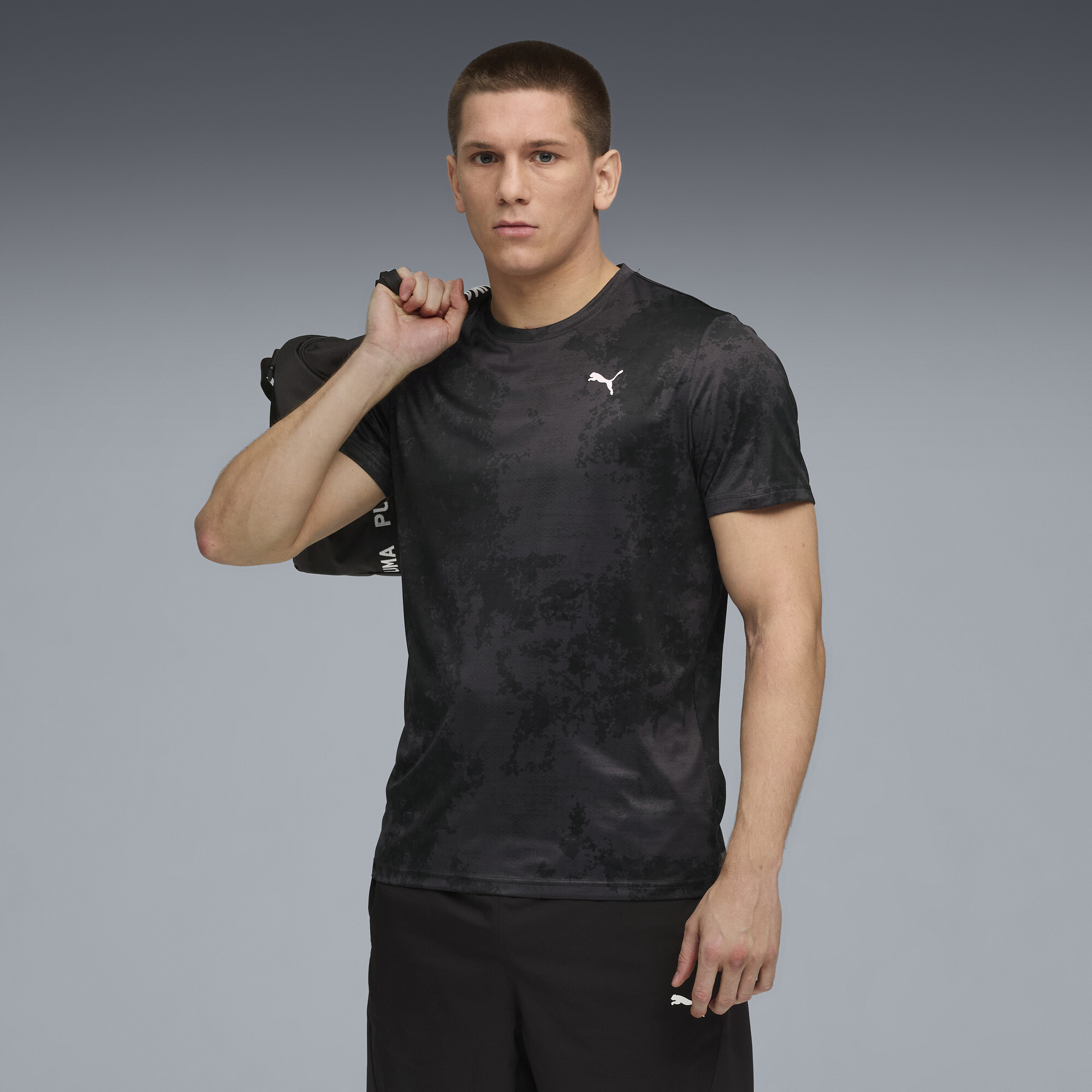 Puma Tad Essentials Aop T-shirt Men In Blue