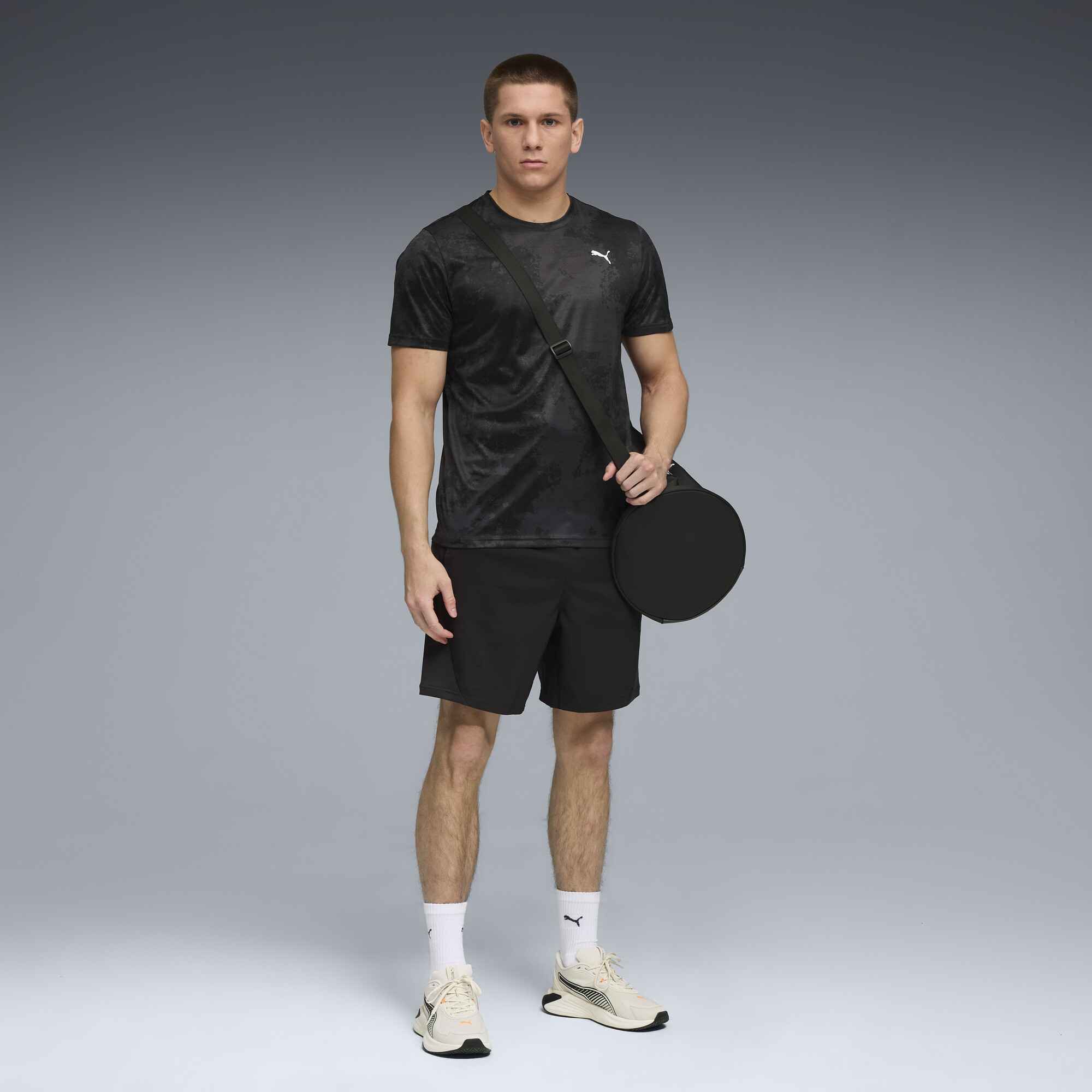 PUMA TAD ESSENTIALS AOP T-shirt voor Heren, Zwart, Maat L thumbnail 4