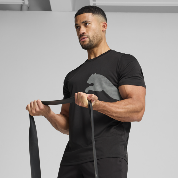 Train All Day Big Logo Tee Men, PUMA Black, large-ZAF