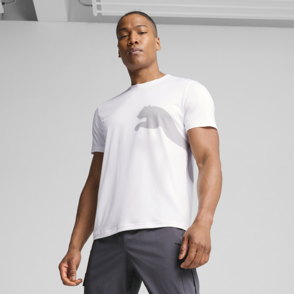 Train All Day Big Logo Tee Men, PUMA White, large-ZAF