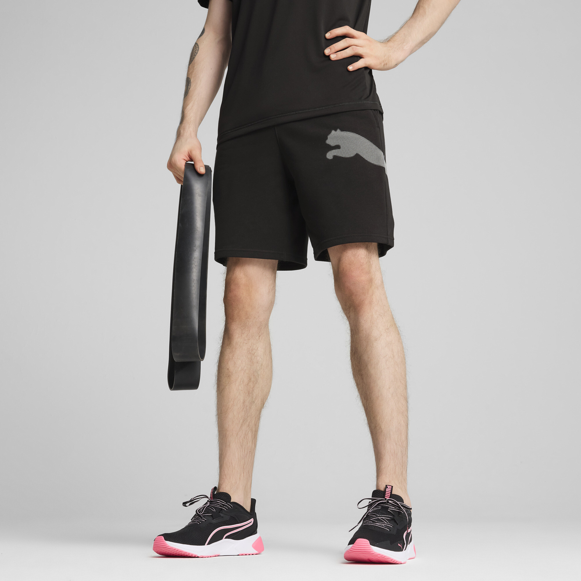 PUMA Train All Day Big Logo 8"gebreide short voor Heren, Zwart, Maat XXL thumbnail 6