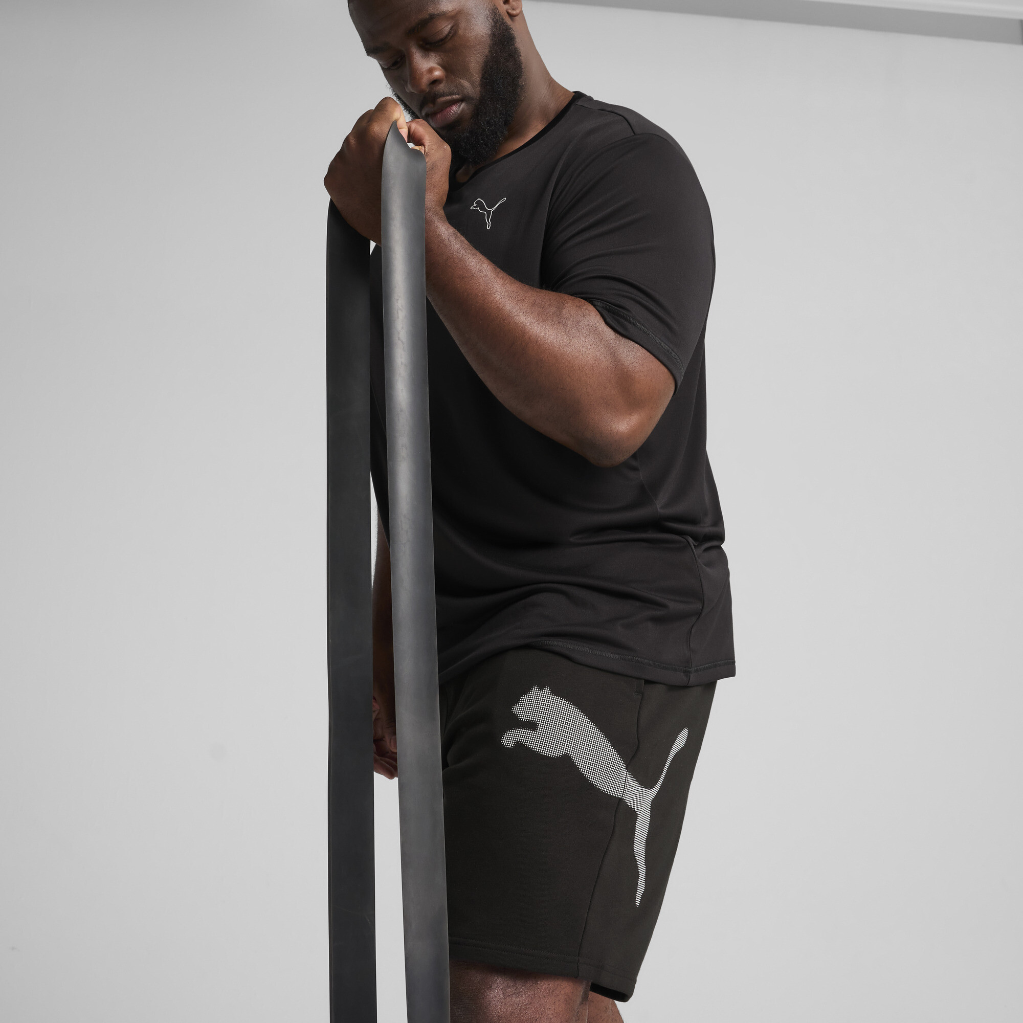 PUMA Train All Day Big Logo 8"gebreide short voor Heren, Zwart, Maat XXL thumbnail 4