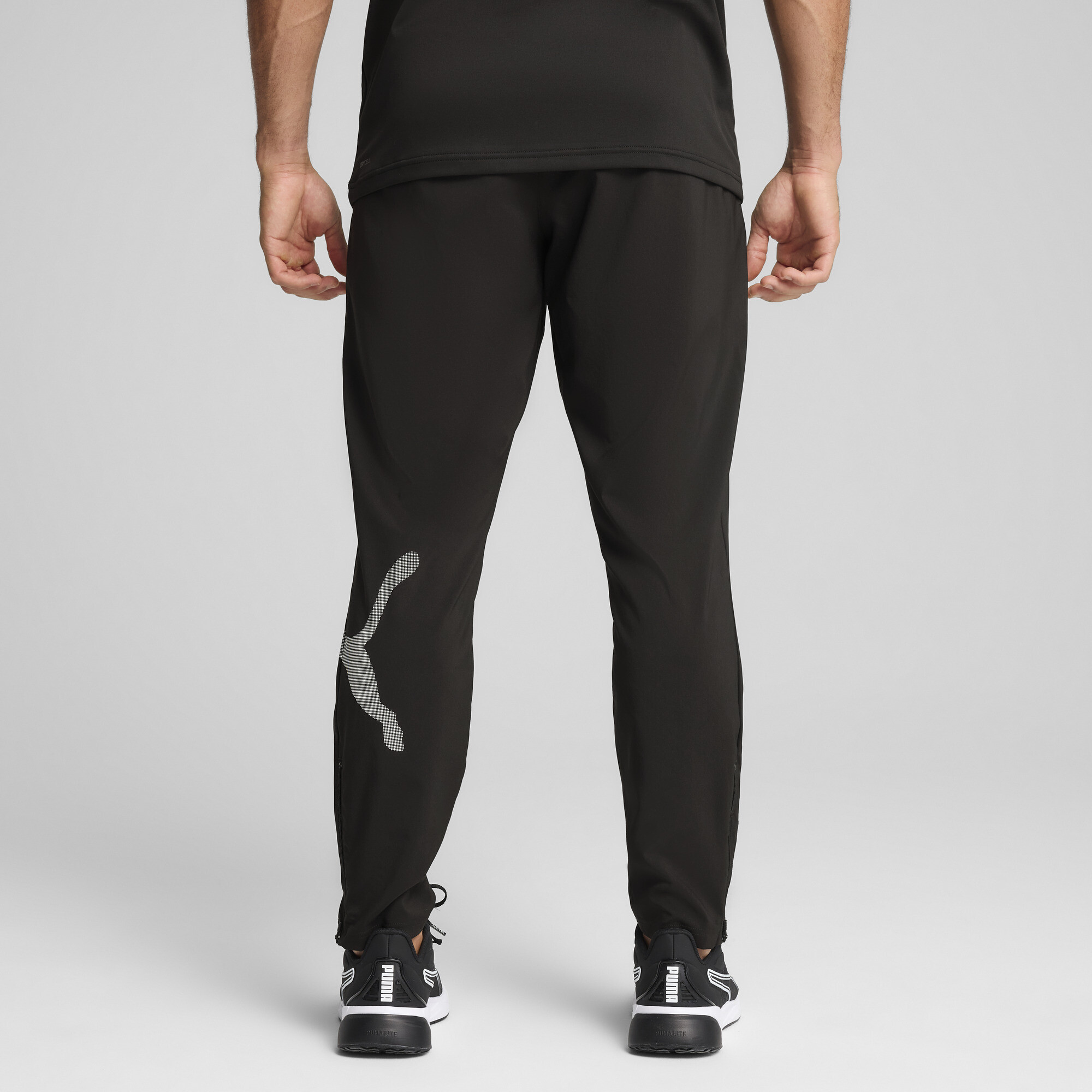 PUMA Train All Day Big Logo geweven broek voor Heren, Zwart, Maat L thumbnail 3