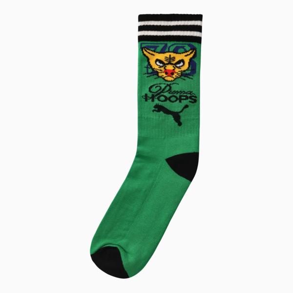 Mens Basketball Sock, Archive Green-Fairway Green, large-ZAF