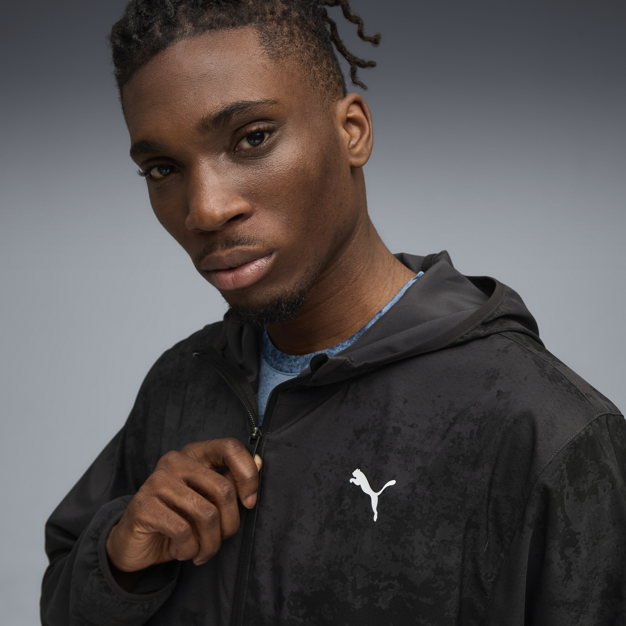 PUMA TAD ESSENTIALS AOP geweven jas voor Heren, Zwart, Maat L thumbnail 7