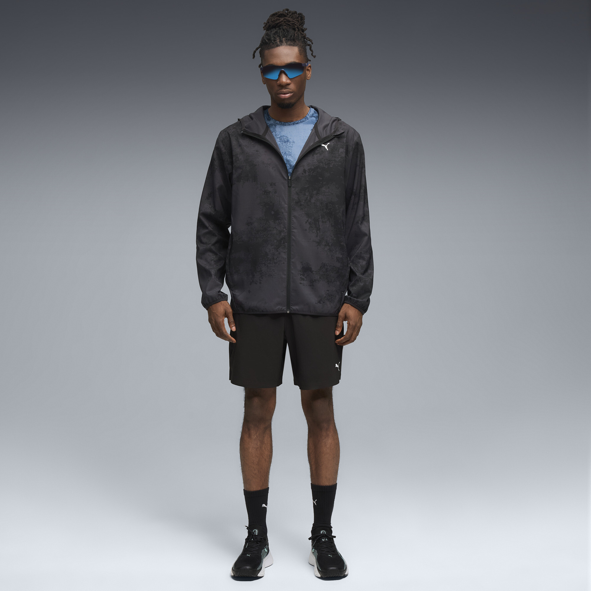 PUMA TAD ESSENTIALS AOP geweven jas voor Heren, Zwart, Maat L thumbnail 6