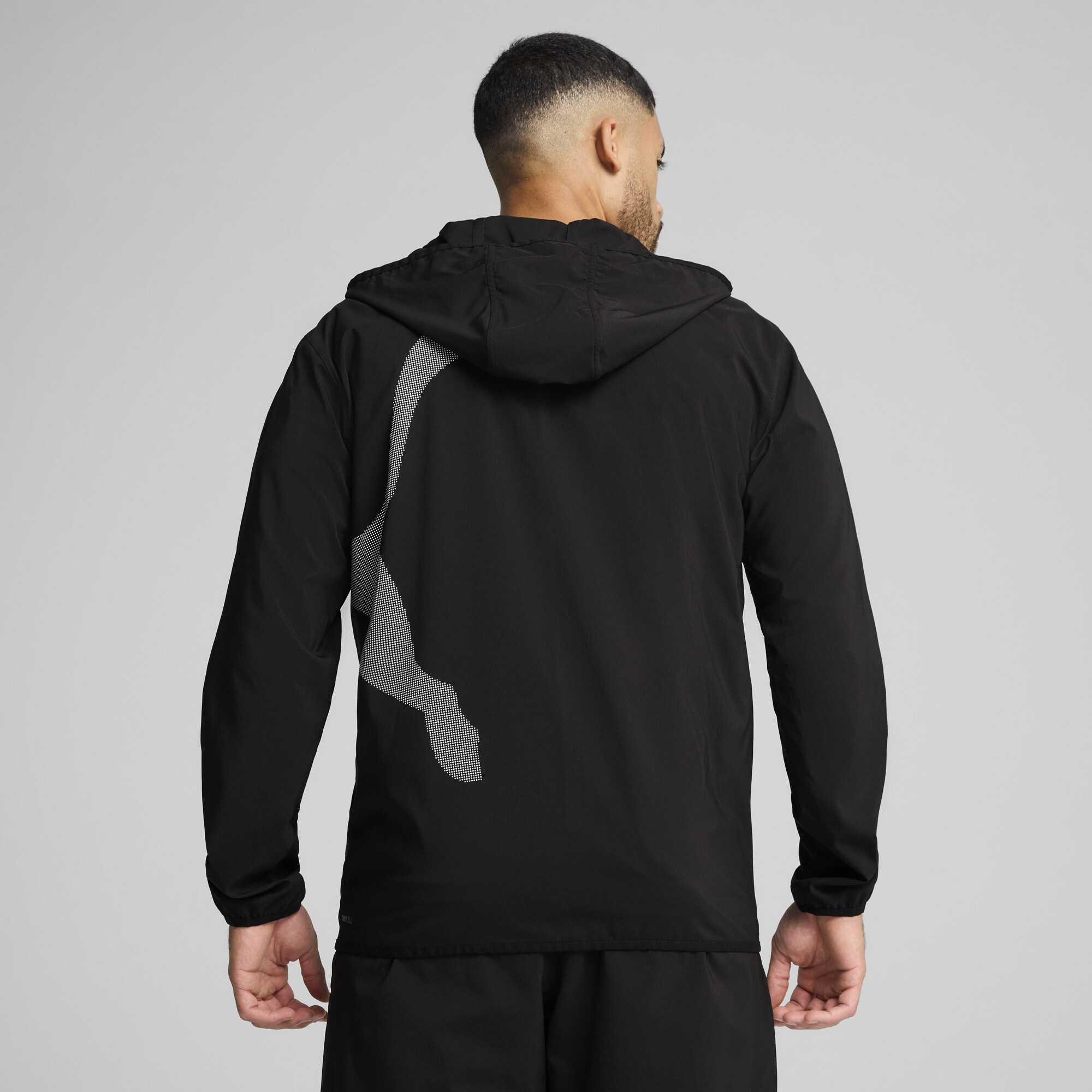 PUMA Train All Day Big Logo geweven jas voor Heren, Zwart, Maat S thumbnail 5