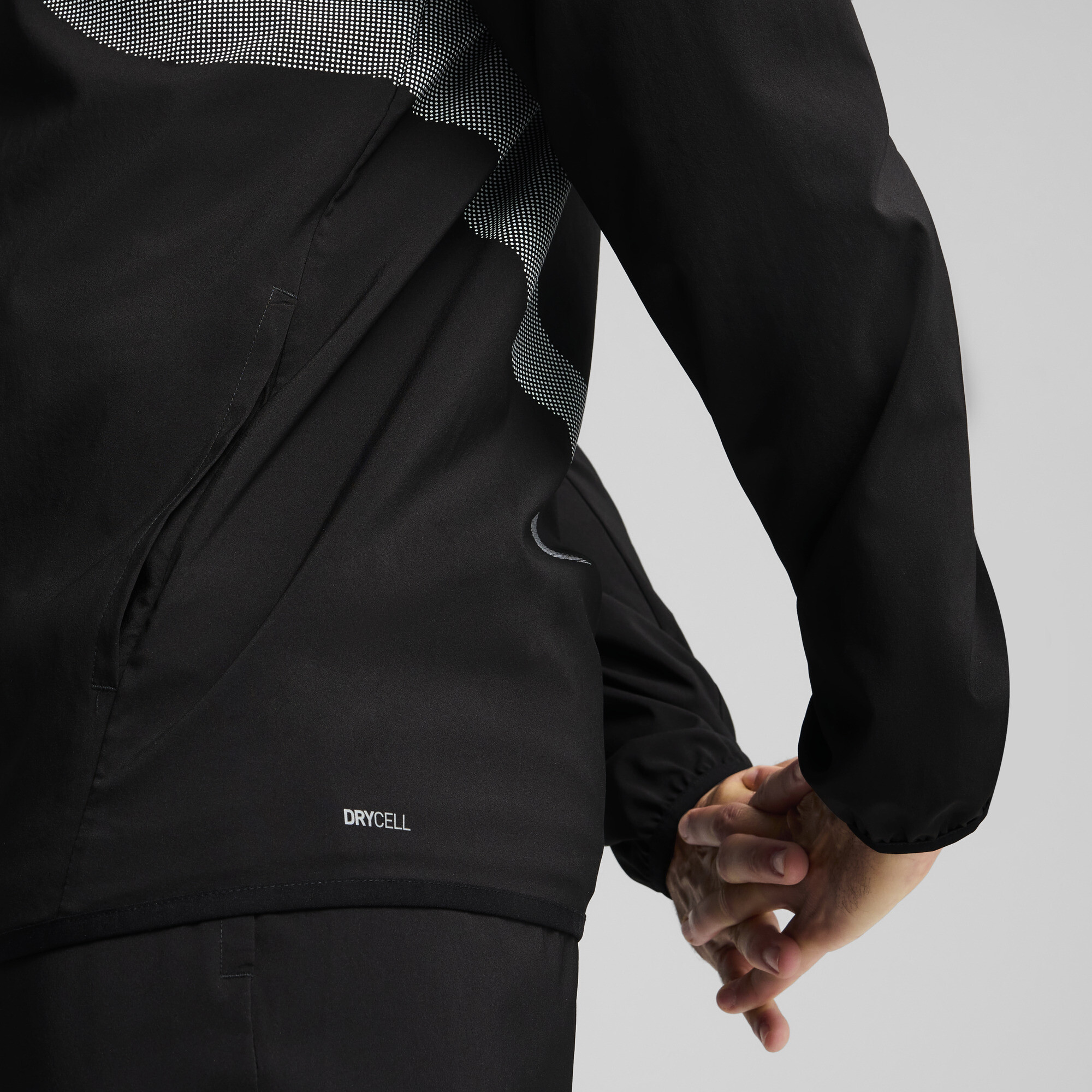 PUMA Train All Day Big Logo geweven jas voor Heren, Zwart, Maat S thumbnail 4