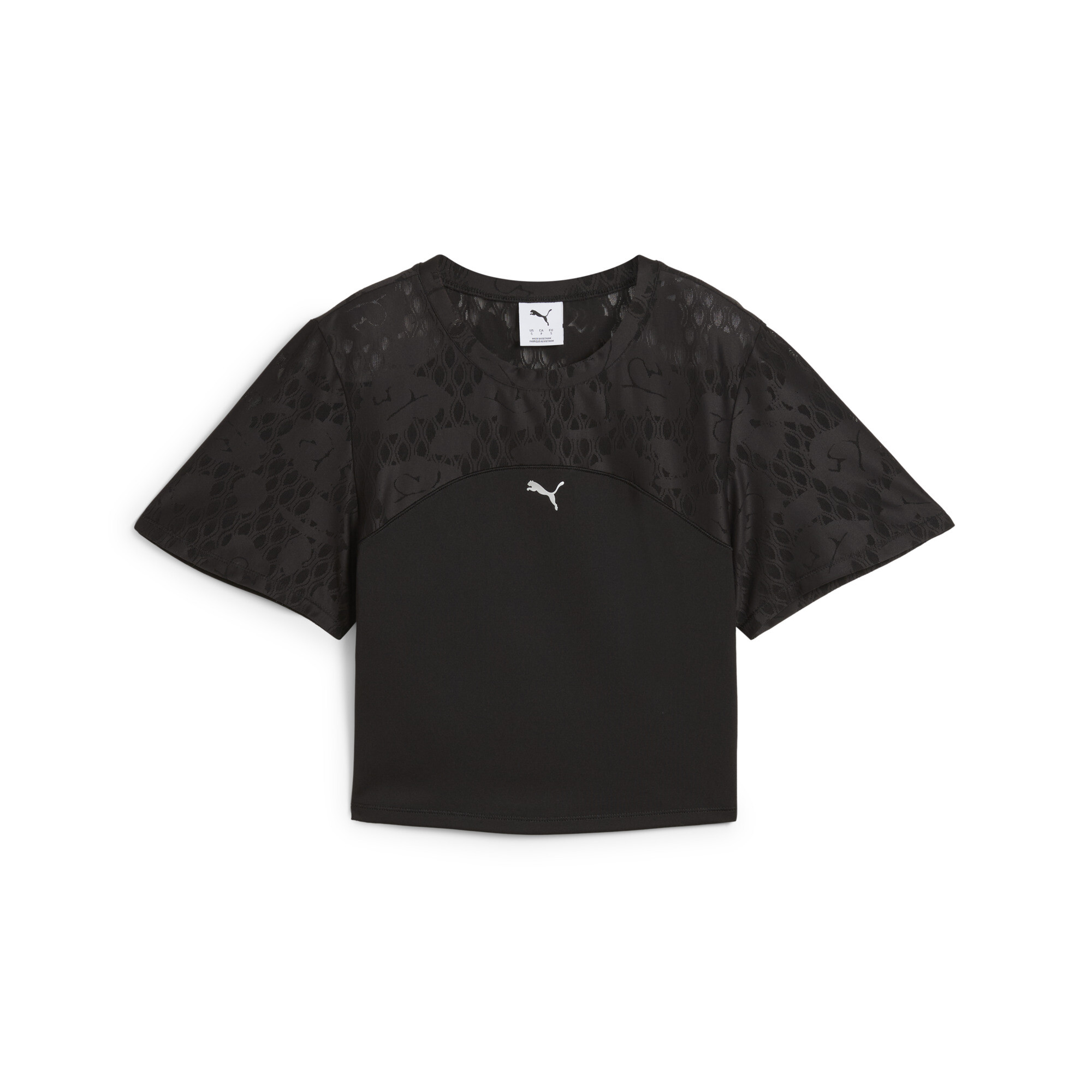 Women's Puma LACE Crop Top, Black, Size XL, Clothing