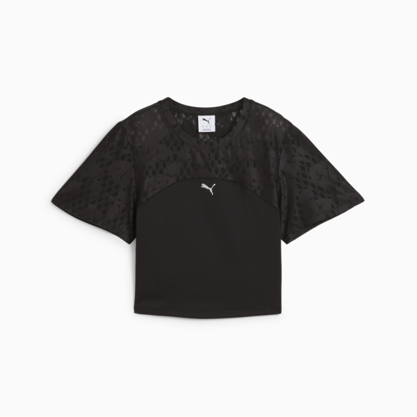 LACE Crop Top Women, PUMA Black, large-MEX