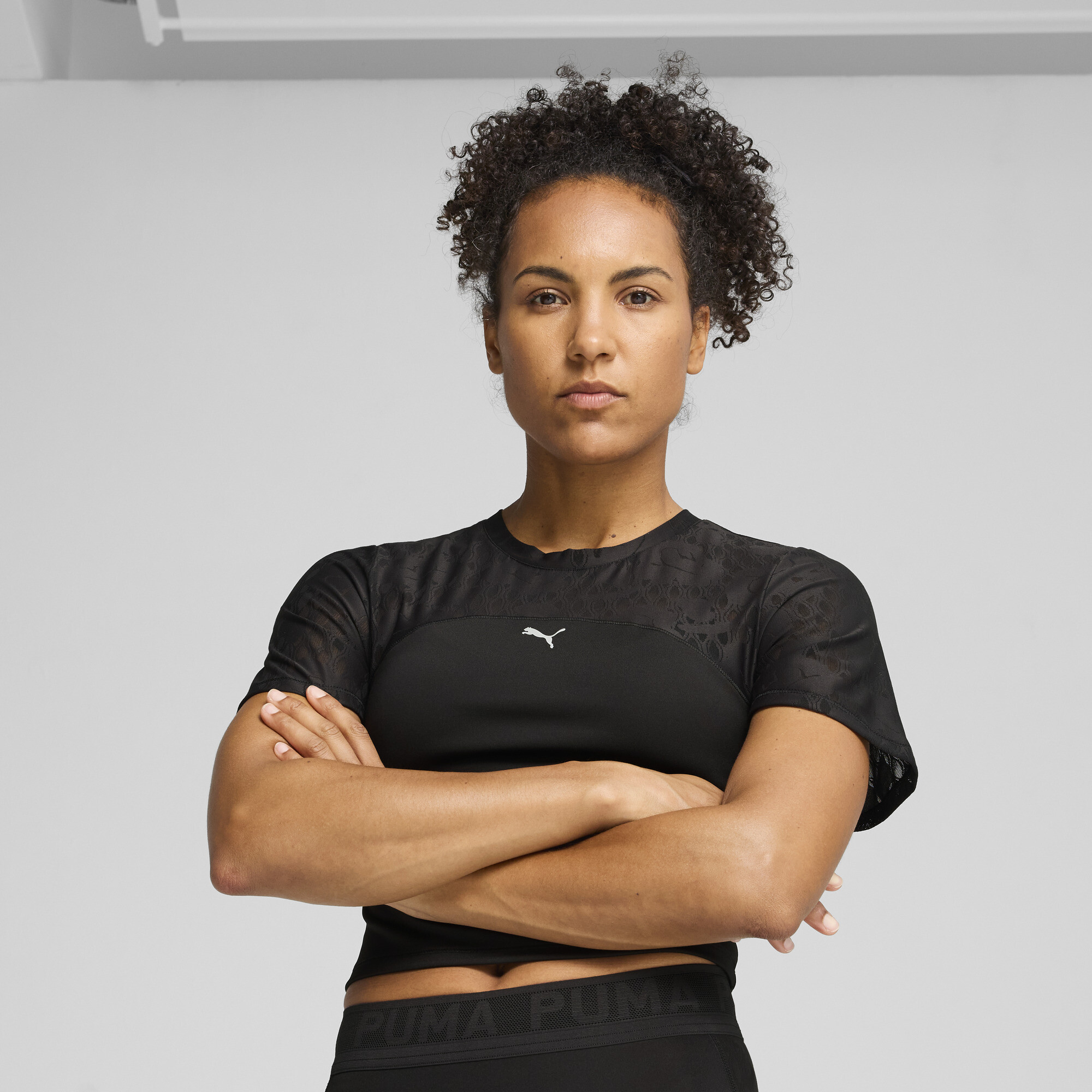 Puma LACE Crop Top Damen | Black | Größe: L