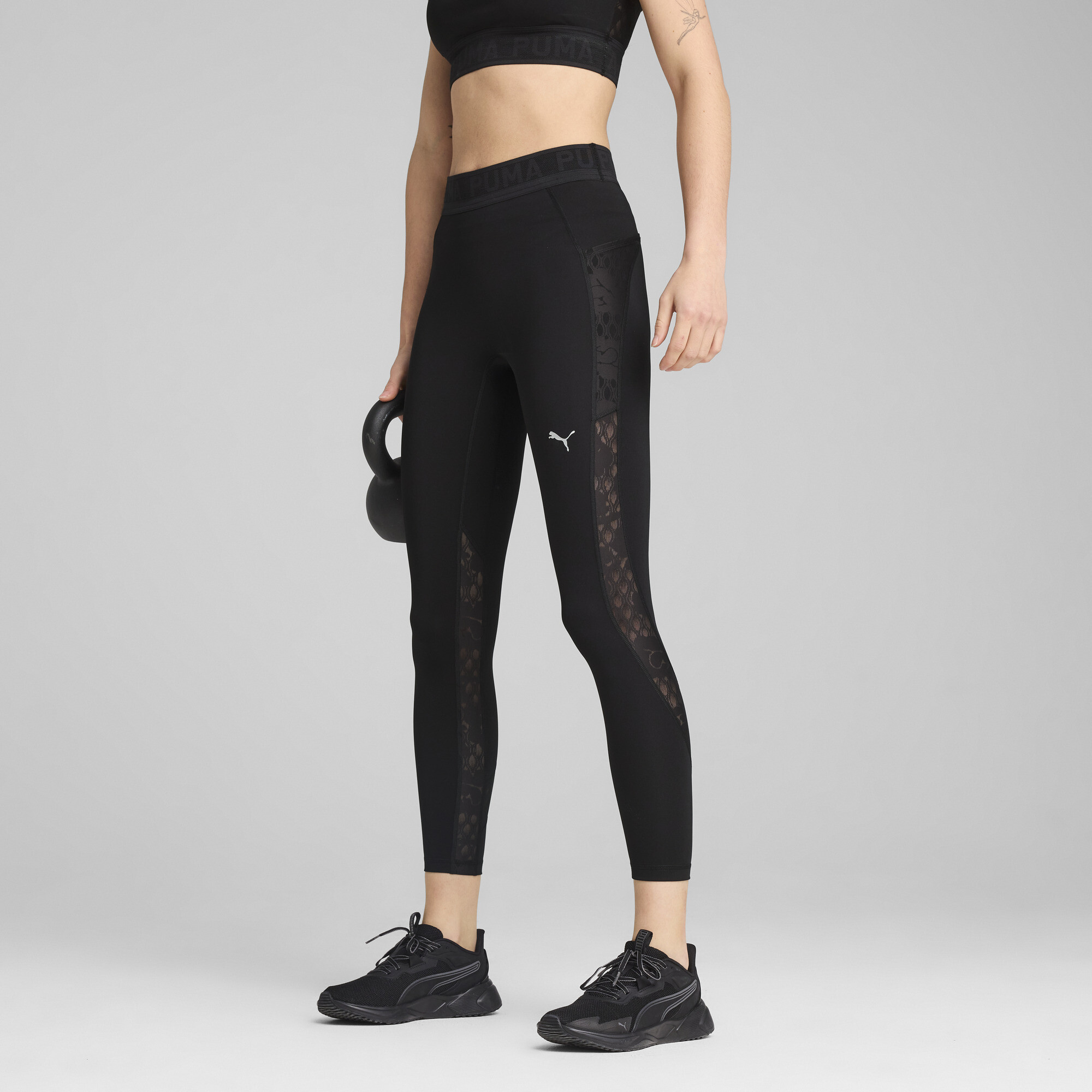 Puma LACE Hochgeschnittene 7/8-Leggings Damen | Black | Größe: S