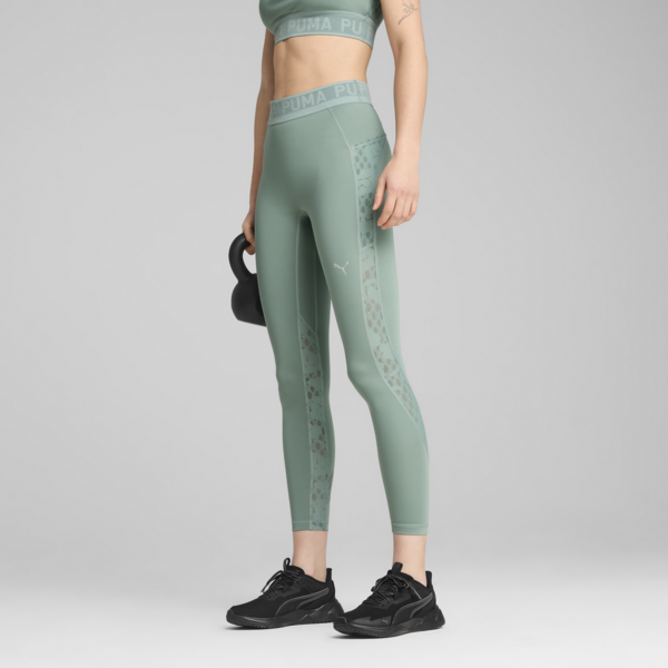 LACE High-Waisted 7/8 Tights Women, Green Moon, large-MEX