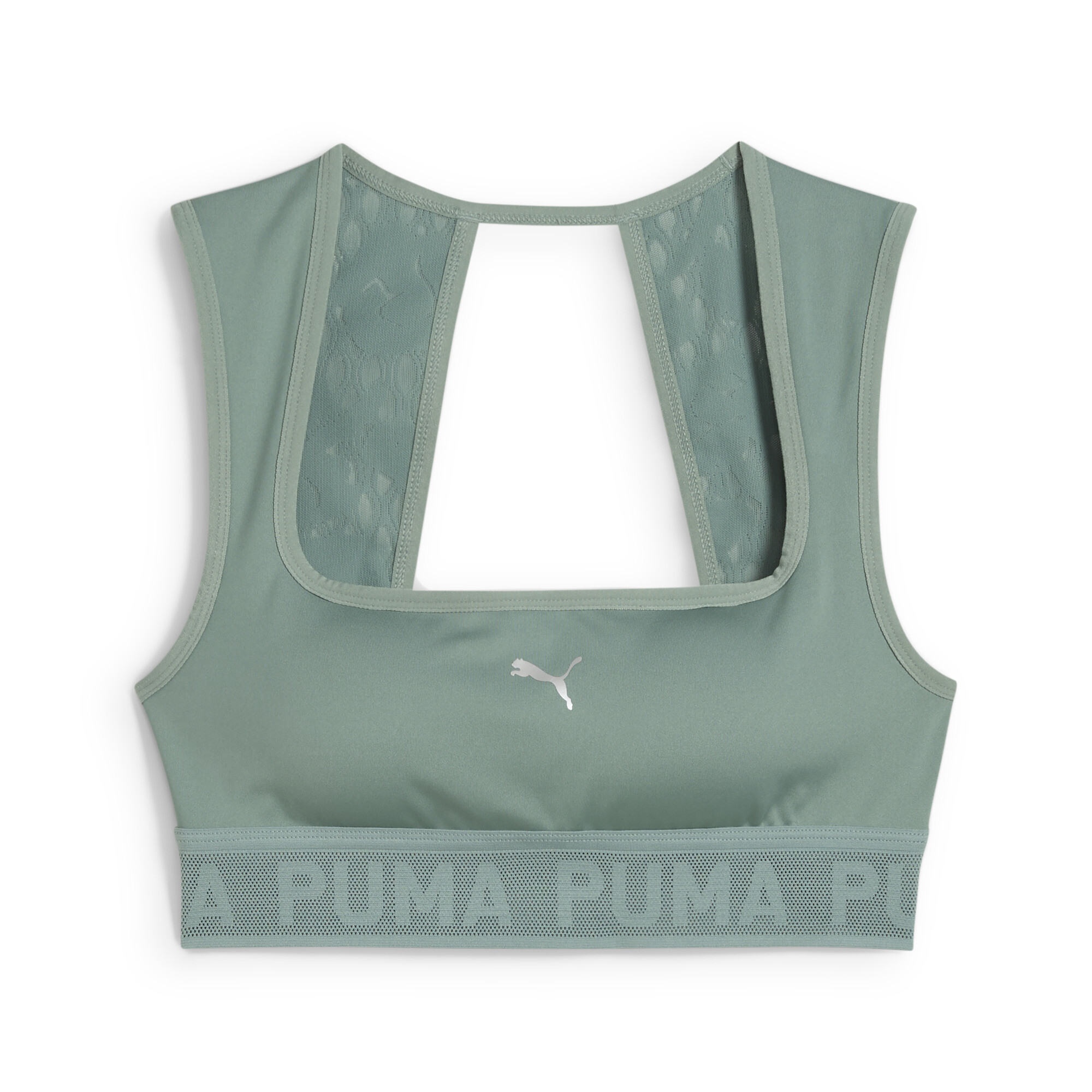 Women's Puma MOVE LACE Bra, Green, Size 3XL, Clothing