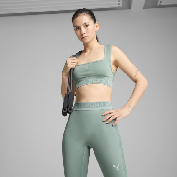 Top PUMA deportivo con encaje MOVE para Mujer En Verde Moon