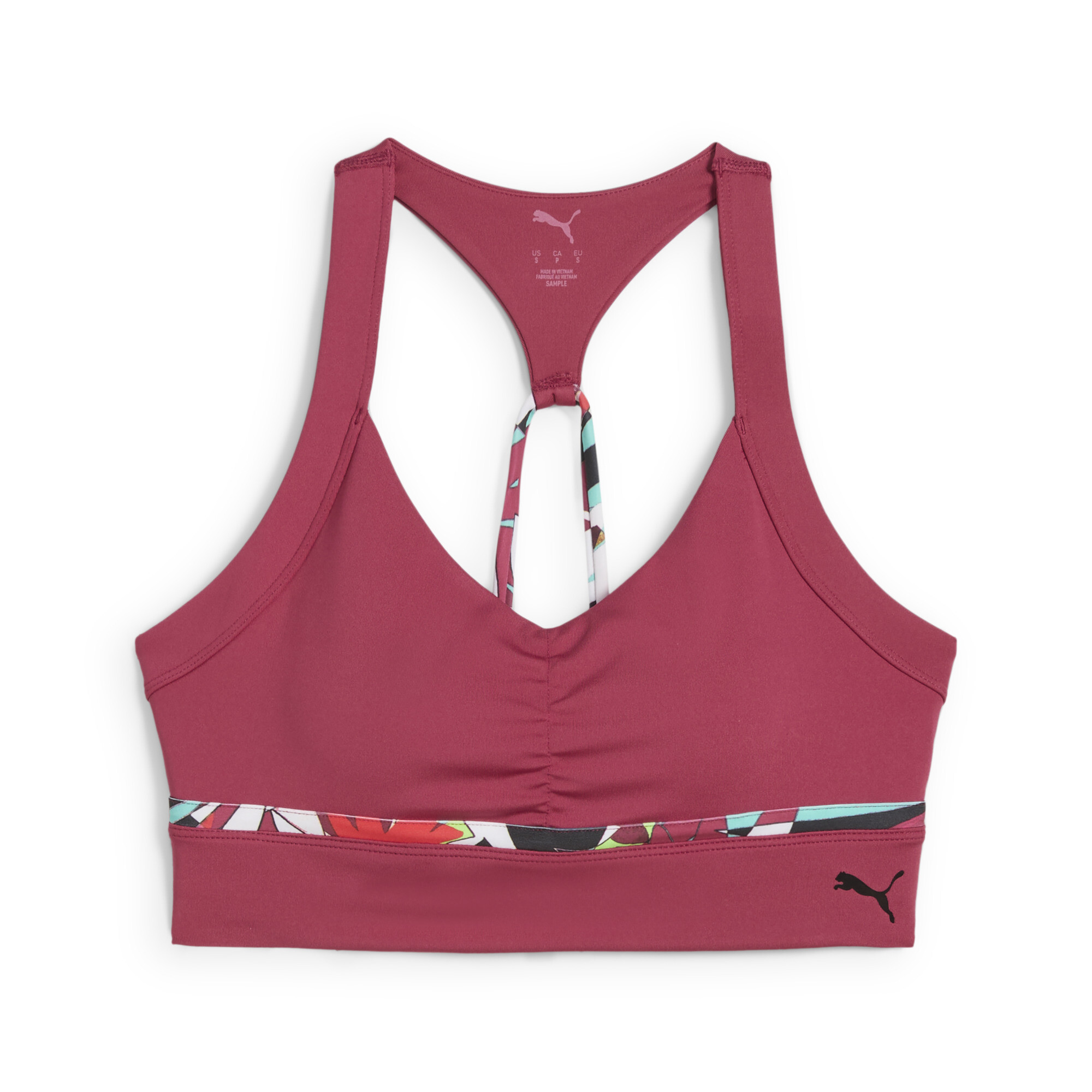 Shop Puma 4keeps Tropical Women's Longline Bra In Red