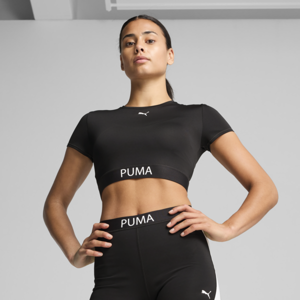 Crop top PUMA STRONG para mujer, PUMA Black, large-ARG