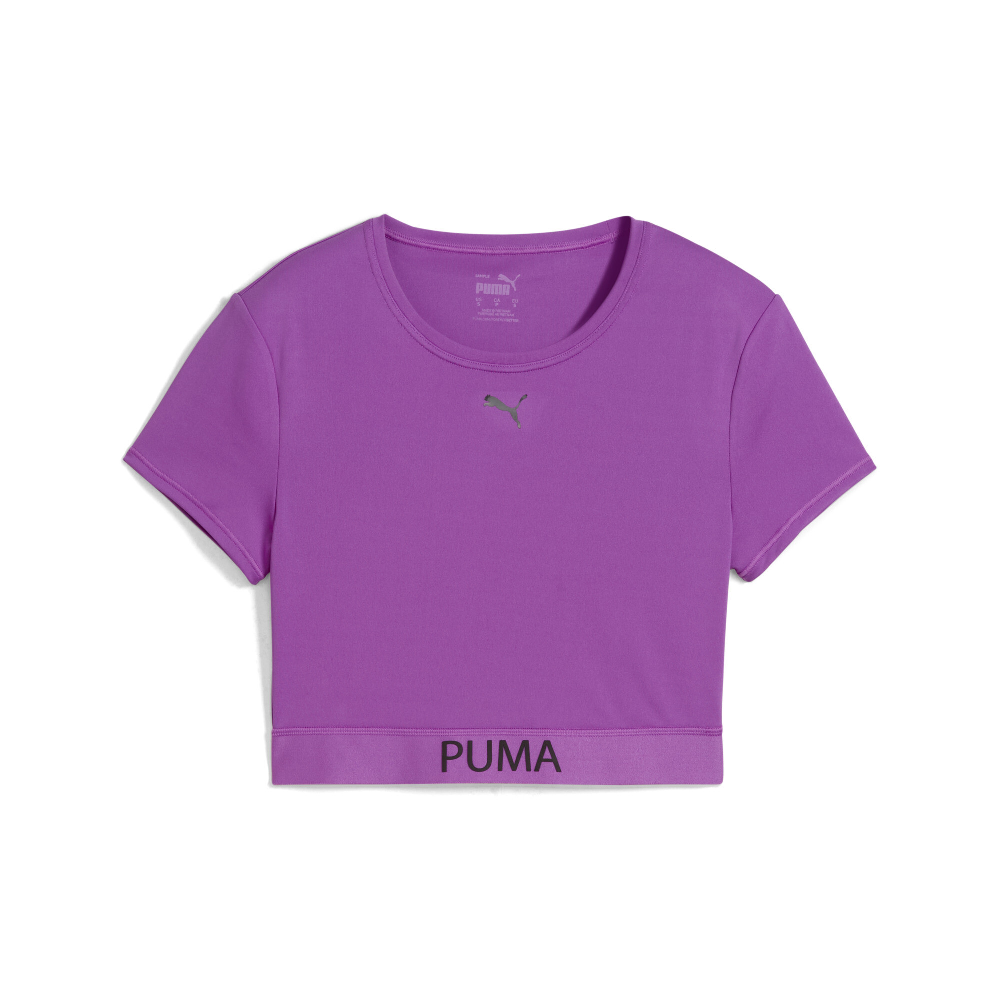 Women's Puma STRONG Crop T-Shirt, Purple, Size XL, Clothing