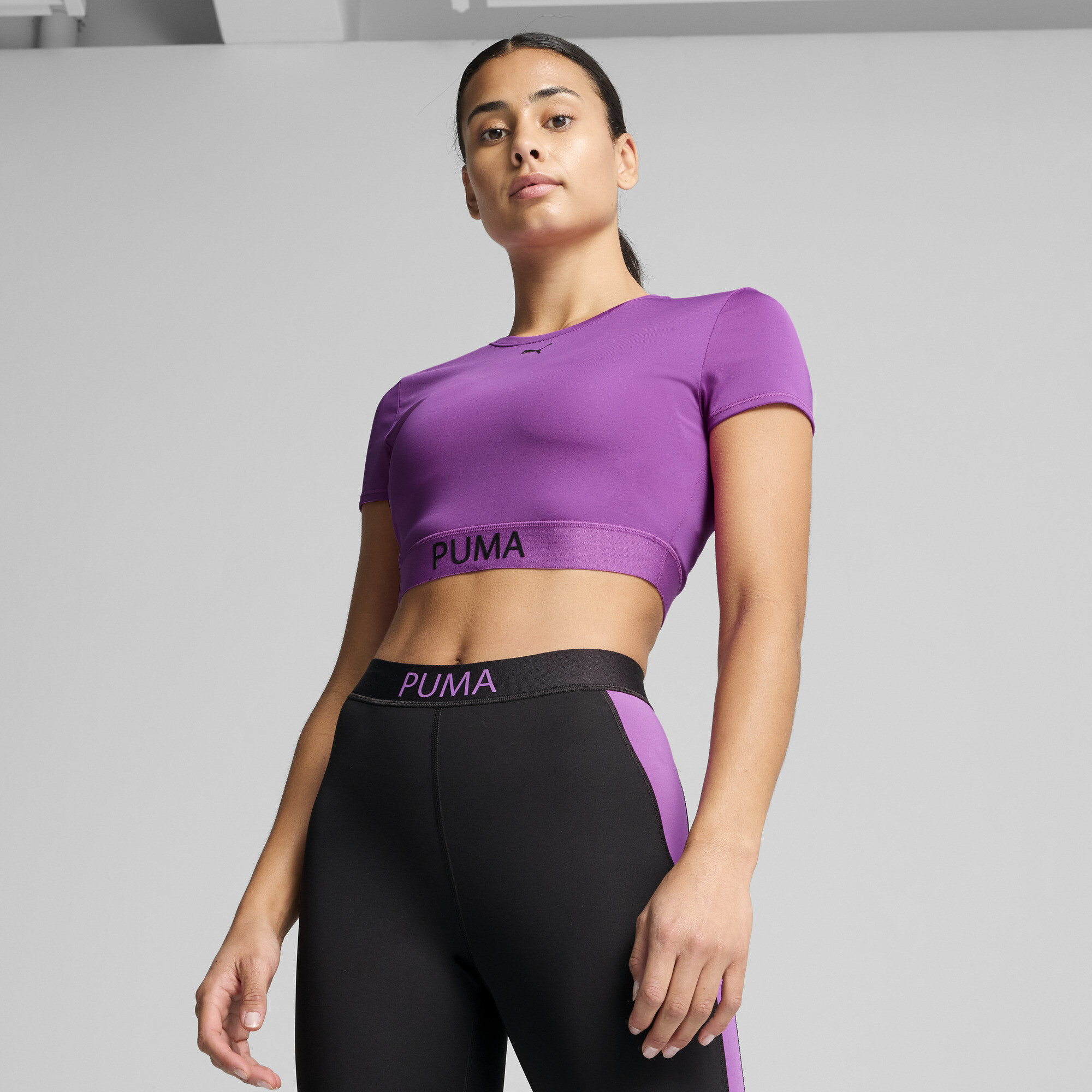 Puma STRONG Crop T-Shirt Damen | Wild Berry | Größe: XS